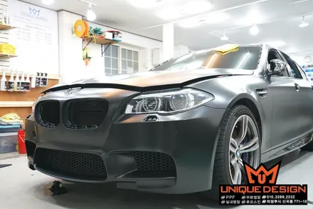 (의정부) BMW F10 M5 풀랩핑 시공기, 사틴블랙, 의정부래핑샵 / 의정부 신곡동