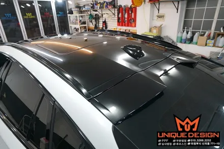 (의정부) BMW X6 (G06) 루프스킨 시공, 3M2080 유광블랙, 유니크디자인 / 의정부 신곡동