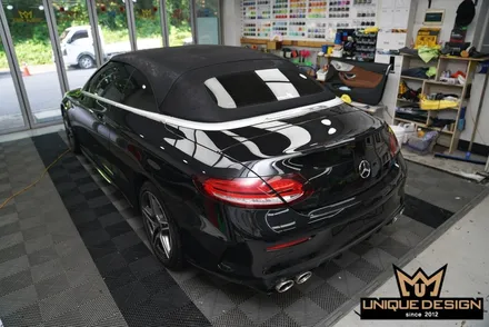 의정부 전체랩핑 전문시공점에서 벤츠 C43AMG 고광택랩핑 시공으로 순정컬러 만들기 / 의정부 신곡동