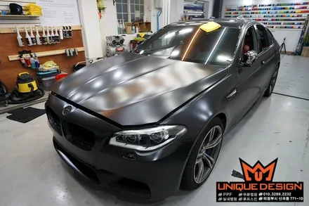 (의정부) BMW F10 M5 풀랩핑 시공기, 사틴블랙, 의정부래핑샵 / 의정부 신곡동
