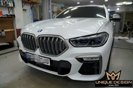 BMW X6(G06) 키드니그릴 랩핑- M230 무광그레이알루미늄 / 의정부 신곡동