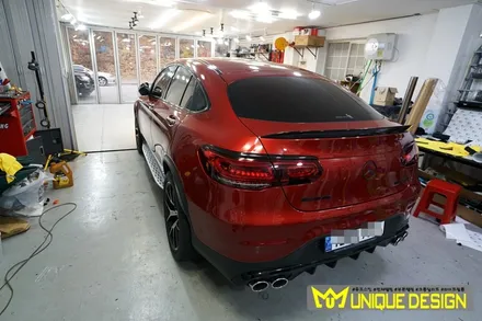 (의정부) 벤츠 GLC43AMG 사이드미러, 스포일러 랩핑, 3M2080 유광블랙, 유니크디자인 / 의정부 신곡동