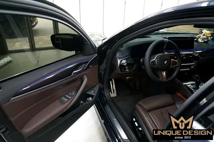 BMW(G31)5시리즈 실내랩핑, 4D리얼카본 / 의정부 신곡동