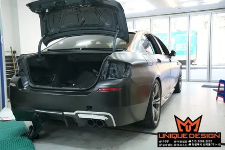 (의정부) BMW F10 M5 풀랩핑 시공기, 사틴블랙, 의정부래핑샵 / 의정부 신곡동