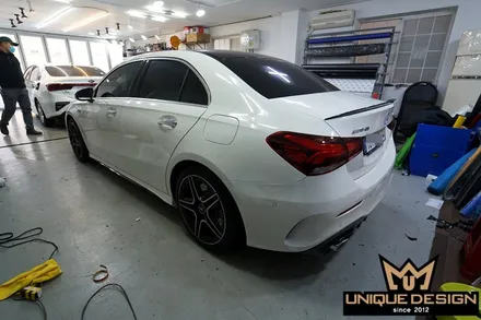 벤츠 CLA35AMG 스포일러랩핑, 의정부 랩핑, 카스킨, 유니크디자인 / 의정부 신곡동