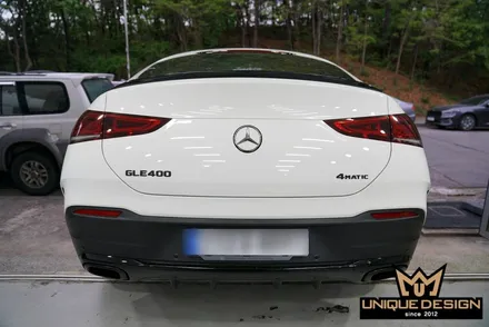 GLE400 실내랩핑, 크롬죽이기 머플러팁랩핑 / 의정부 신곡동