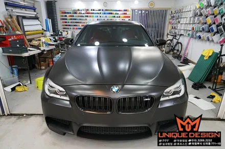(의정부) BMW F10 M5 풀랩핑 시공기, 사틴블랙, 의정부래핑샵 / 의정부 신곡동