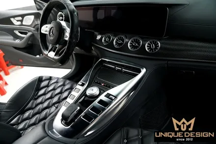 BENZ GT43AMG 실내랩핑, 3D카본필름(무광) / 의정부 신곡동