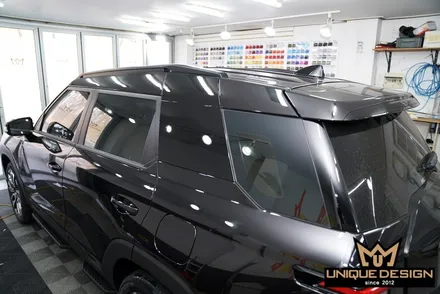 토레스 크롬죽이기, C필러 블랙PPF 랩핑 시공기 / 의정부 신곡동
