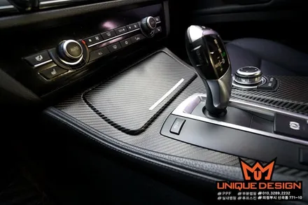 BMW 5시리즈 실내랩핑 시공, 의정부 랩핑, 카스킨, 유니크디자인 / 의정부 신곡동