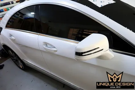 (의정부) 벤츠 CLS350 사고수리 전체 풀 랩핑, 카스킨, 3M2080 화이트골드스파클 / 의정부 신곡동