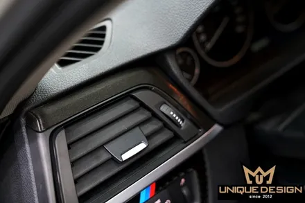 BMW 320D(F30) 실내랩핑- 우드트림가리기, 블랙브러쉬 / 의정부 신곡동