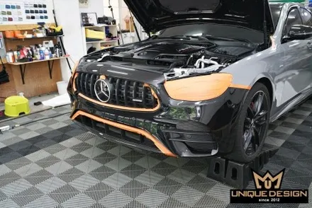 벤츠 E53AMG 전체랩핑 시공으로 크래용컬러 만들기- / 의정부 신곡동