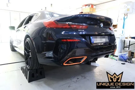 BMW 8시리즈(840i) 크롬 딜리트, 죽이기 + 리어디퓨져 카본랩핑 / 의정부 신곡동