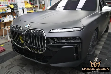 (의정부, 양주) BMW 740i 전체랩핑- PET 오토벨벳 리페어사틴블랙- / 의정부 신곡동