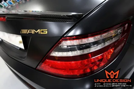 벤츠 SLK55 AMG. 사틴블랙 전체랩핑 시공기, 동영상 포함, 의정부랩핑 / 의정부 신곡동