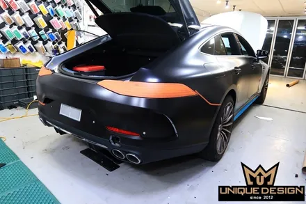 (의정부) 벤츠 GT43 AMG 전체 풀 랩핑, 사틴블랙, 유니크디자인 / 의정부 신곡동