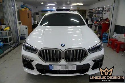 BMW X6(G06) 키드니그릴 랩핑- M230 무광그레이알루미늄 / 의정부 신곡동
