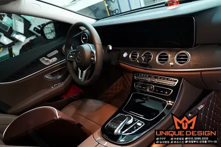 의정부 랩핑, 벤츠 E클래스 실내랩핑 작업, 유니크디자인 / 의정부 신곡동