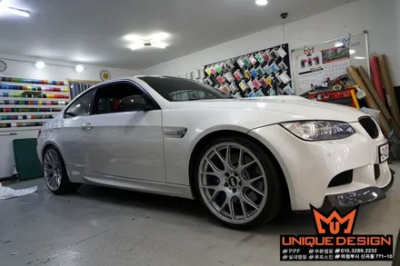 BMW E92 M3 사이드데칼 부착, 라이트PPF, 노원, 강북, 의정부 랩핑, 카스킨, 유니크디자인 / 의정부 신곡동
