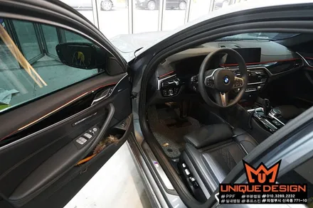 BMW 5시리즈(G30) 실내랩핑 시공기, 의정부 랩핑, 카스킨, 유니크디자인 / 의정부 신곡동