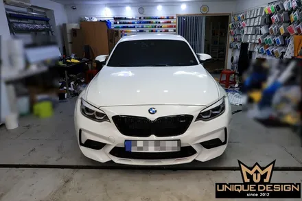 BMW M2 컴페티션 라이트필름, 앞범퍼 포인트랩핑, 의정부 카스킨, 유니크디자인 / 의정부 신곡동