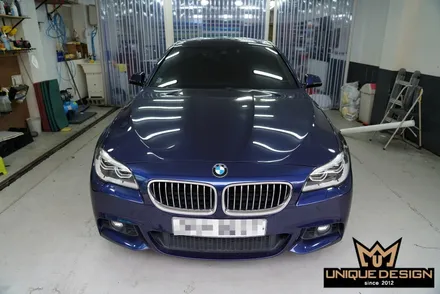 BMW F10 528i 실내랩핑, 알루미늄브러쉬, 유니크디자인 / 의정부 신곡동