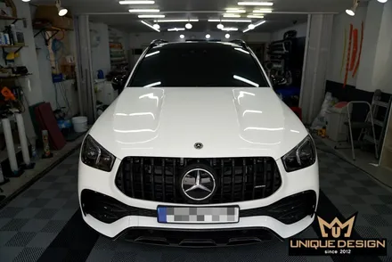 벤츠 GLE53AMG 루프스킨 + 스포일러 랩핑 시공기 / NO.702 / 의정부 신곡동