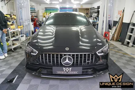 벤츠 실내랩핑, GT43AMG 유광카본 랩핑 / 의정부 신곡동