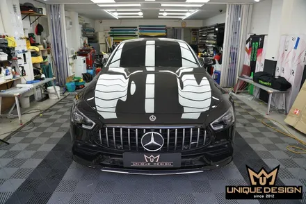 GT43AMG 실내랩핑 시공으로 리얼카본패턴 입히기- / 의정부 신곡동