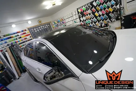 (의정부) BMW 520D 루프스킨, 스포일러, 사이드미러 랩핑, M퍼포먼스 사이드데칼, 생활보호PPF 부착 시공완료! / 의정부 신곡동