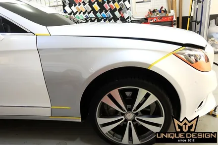 (의정부) 벤츠 CLS350 사고수리 전체 풀 랩핑, 카스킨, 3M2080 화이트골드스파클 / 의정부 신곡동