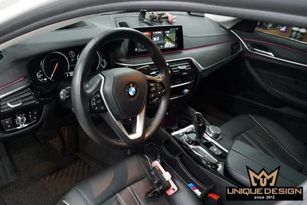 BMW 520D(G30) 실내랩핑, 3M2080매트릭스블랙 / 의정부 신곡동