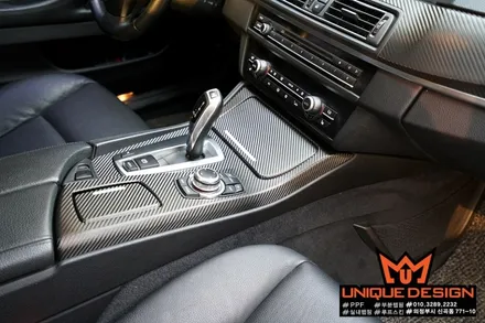 BMW 5시리즈 실내랩핑 시공, 의정부 랩핑, 카스킨, 유니크디자인 / 의정부 신곡동