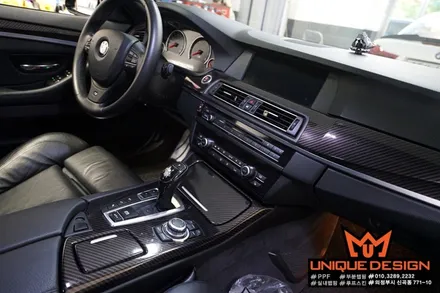 의정부 자동차 실내랩핑, BMW F10 M5 실내랩핑, 카스킨, 유니크디자인 / 의정부 신곡동