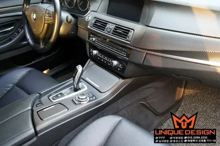 BMW 5시리즈 실내랩핑 시공, 의정부 랩핑, 카스킨, 유니크디자인 / 의정부 신곡동