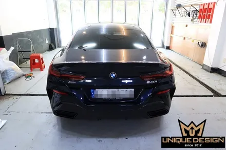 BMW 8시리즈(840i) 크롬 딜리트, 죽이기 + 리어디퓨져 카본랩핑 / 의정부 신곡동