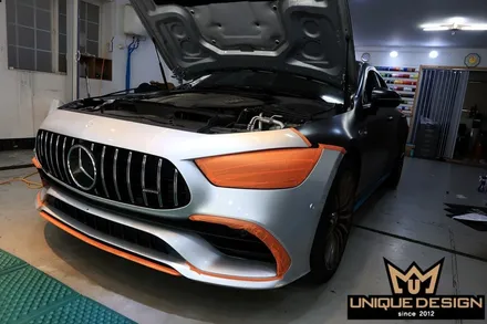 (의정부) 벤츠 GT43 AMG 전체 풀 랩핑, 사틴블랙, 유니크디자인 / 의정부 신곡동