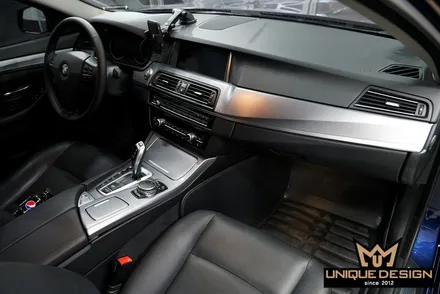 BMW F10 528i 실내랩핑, 알루미늄브러쉬, 유니크디자인 / 의정부 신곡동
