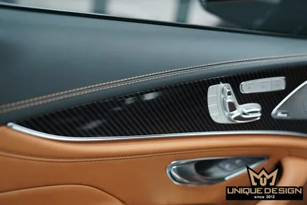 벤츠 GT43AMG 실내랩핑 시공기- 4D리얼카본패턴필름 / 의정부 신곡동