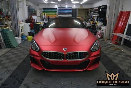 BMW Z4(G29) 전체랩핑- 비닐프로그 PET 프리즈메틱레드 / 의정부 신곡동