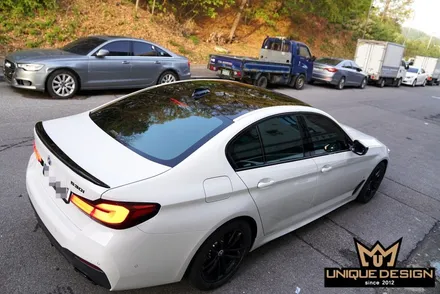 BMW 5시리즈, 530i 고광택랩핑, 루프스킨 시공기- / 의정부 신곡동