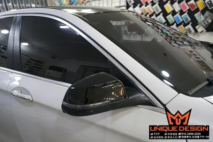 (의정부) BMW 520D 루프스킨, 스포일러, 사이드미러 랩핑, M퍼포먼스 사이드데칼, 생활보호PPF 부착 시공완료! / 의정부 신곡동