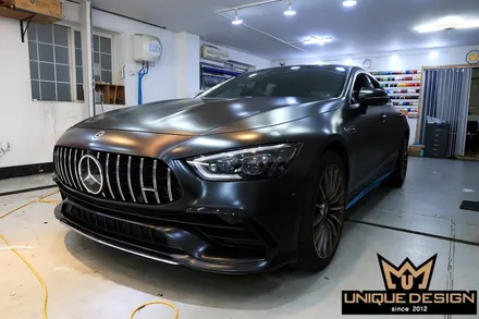 (의정부) 벤츠 GT43 AMG 전체 풀 랩핑, 사틴블랙, 유니크디자인 / 의정부 신곡동