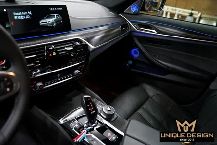 BMW G30 550D 실내랩핑, 파주 랩핑, 카스킨, 유니크디자인 / 의정부 신곡동