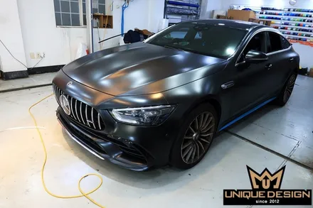 (의정부) 벤츠 GT43 AMG 전체 풀 랩핑, 사틴블랙, 유니크디자인 / 의정부 신곡동