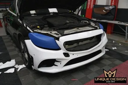 의정부 전체랩핑 전문시공점에서 벤츠 C43AMG 고광택랩핑 시공으로 순정컬러 만들기 / 의정부 신곡동