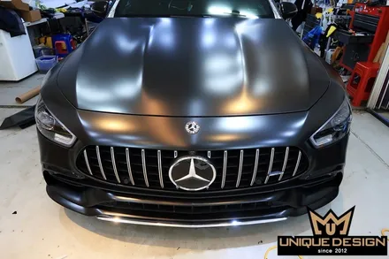 (의정부) 벤츠 GT43 AMG 전체 풀 랩핑, 사틴블랙, 유니크디자인 / 의정부 신곡동
