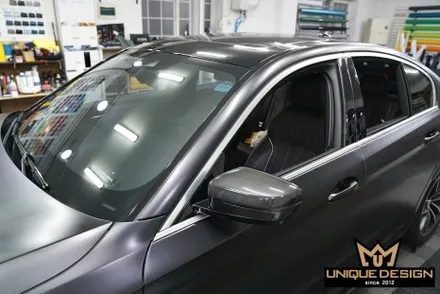 BMW G30 5시리즈 전체랩핑, 컬러변경 / 사틴블랙 / 의정부 신곡동