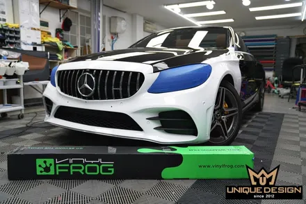 의정부 전체랩핑 전문시공점에서 벤츠 C43AMG 고광택랩핑 시공으로 순정컬러 만들기 / 의정부 신곡동